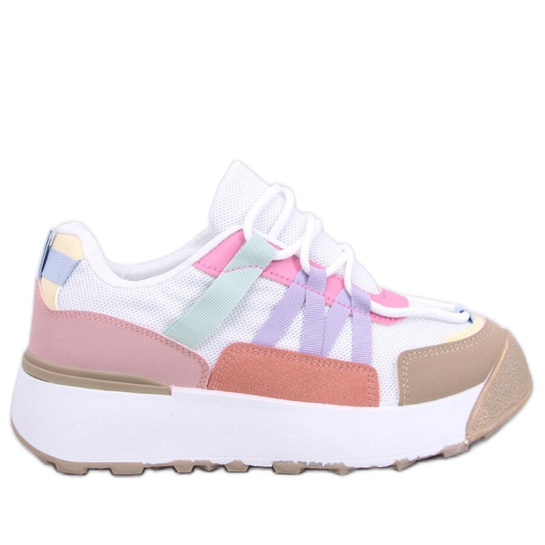 Ženske tenisice s visokim potplatom bijela