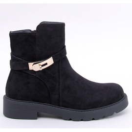 Drapers Crne ravne gležnjače od brušene kože - Inello crno