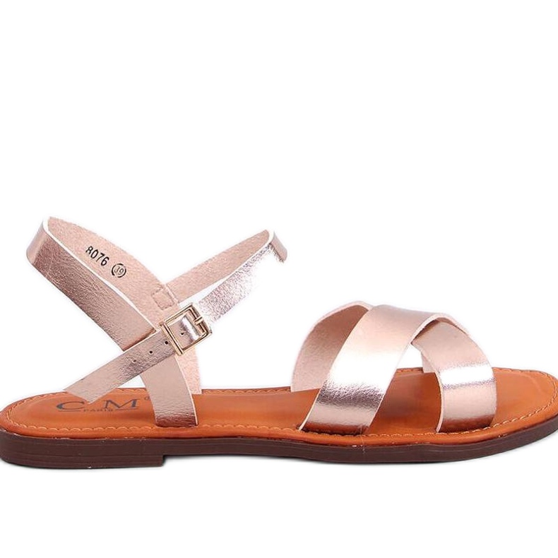 Ženske sandale boje šampanjca ružičasta