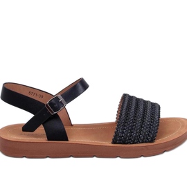 Crne sandale u boho stilu crna