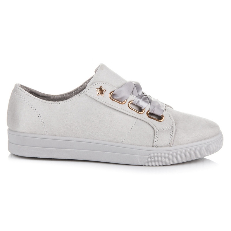 Ideal Shoes Antilop tenisice s vrpcom siva