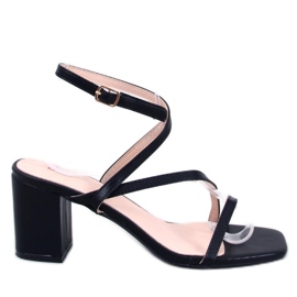 Theresa crne sandale na visoku petu - Inello crna