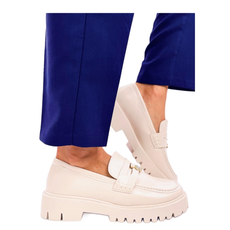 Rimet Beige natikače s platformom - Inello bež