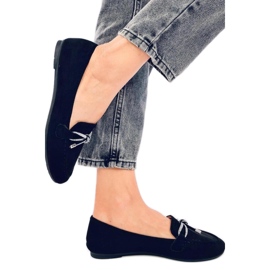 Marsoin Crne mokasine od brušene kože - Inello crna