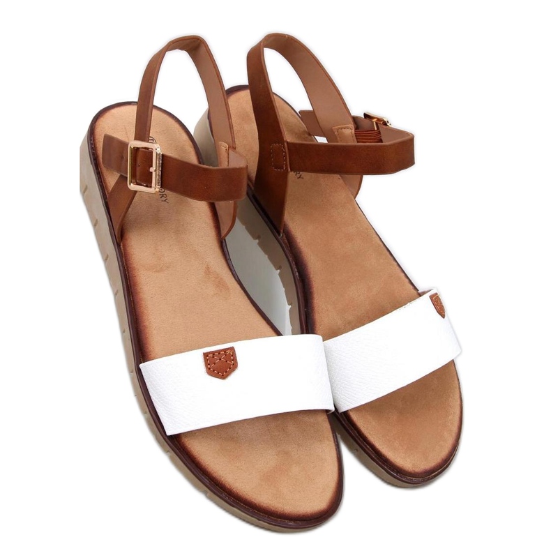 Almera Bijele ženske sandale - Inello bijela