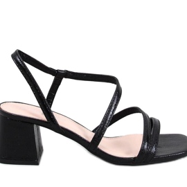 Cudini Crne sandale na visoku petu - Inello crna