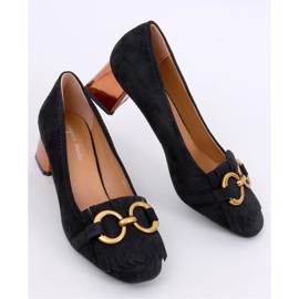 Weinn crne bakrene cipele na petu - Inello crna