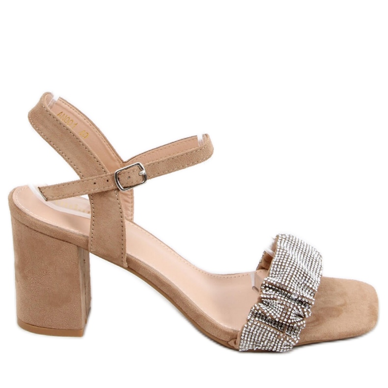 Dash Khaki sandale na široku petu - Inello smeđa