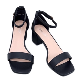 Bronx Crne sandale na visoku petu - Inello crna