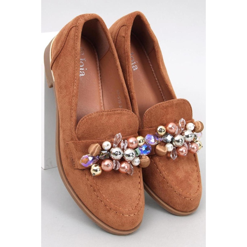 Anselme Camel mokasinke s kamenčićima - Inello smeđa