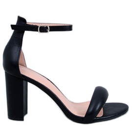 Jonah Crne sandale na visoku petu - Inello crna