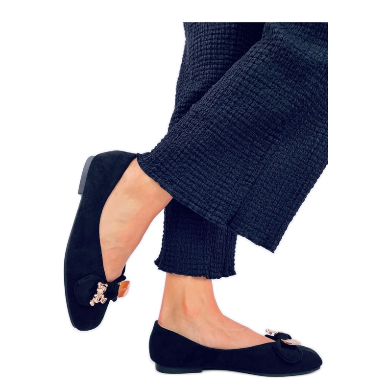 Cranny Crne balerinke sa zlatnim medvjedićem - Inello crno