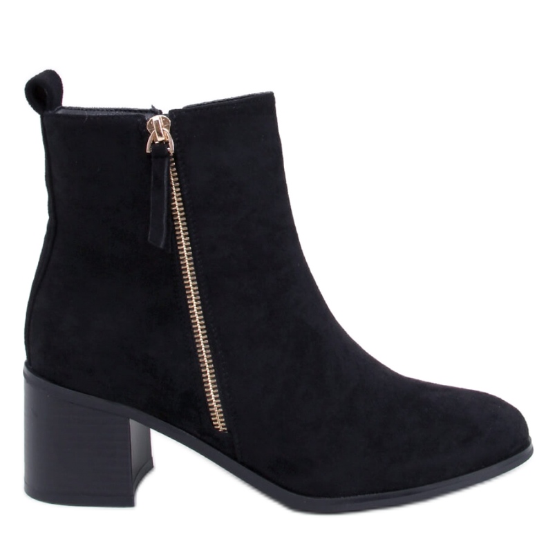 Aguirre Crne gležnjače od brušene kože na visoku petu - Inello crno