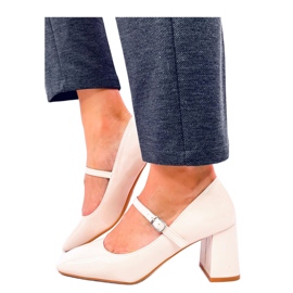 Maddoi bež lakirane salonke na visoku petu - Inello