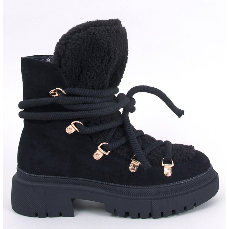 Shea crne čizme za snijeg od ovčje kože - Inello crno