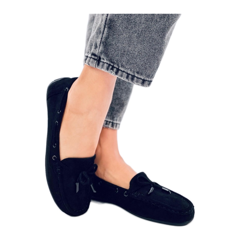 Wards Crne mokasine od brušene kože - Inello crno