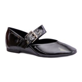 Step in style Balerinke Model Azirae 6689 Black Lakiert - Zakoračite sa stilom crna