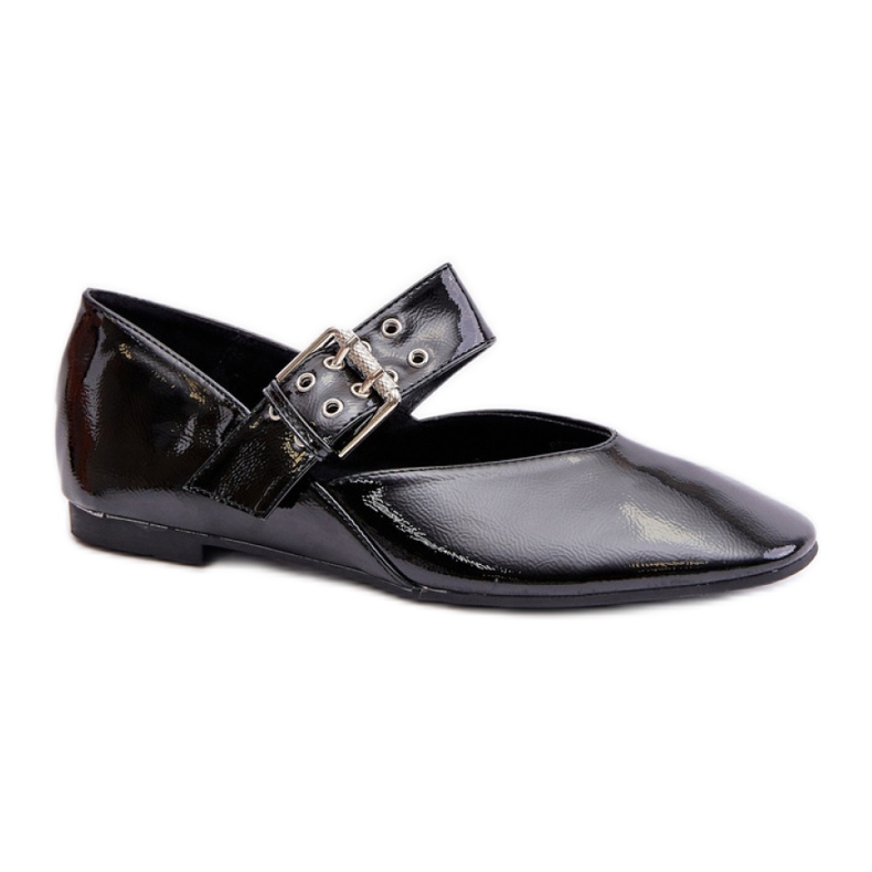 Step in style Balerinke Model Azirae 6689 Black Lakiert - Zakoračite sa stilom crno