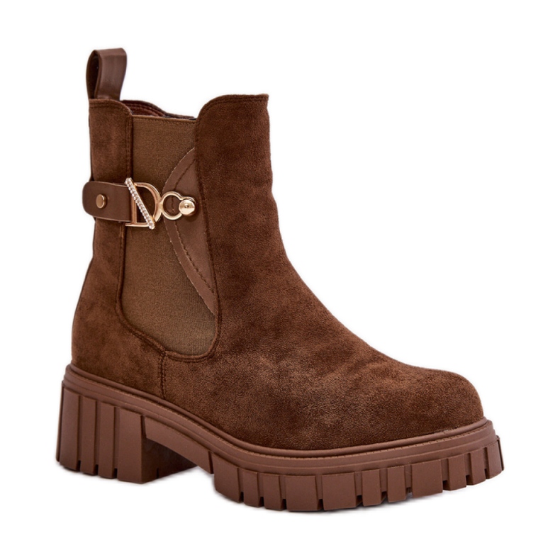 Step in style Čizme Model Bervena SZ103 Brown - Zakoračite sa stilom smeđa
