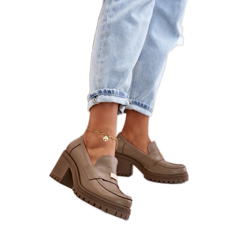 Step in style Cipele Model Zazoo 20168 Tamno bež - Zakoračite sa stilom