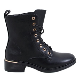 Ango crne gležnjače na vezanje crna