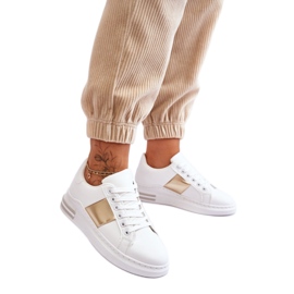 Step in style Sportske cipele Model Follow Me 2256 Bijelo/Zlatno - Koračite sa stilom bijela