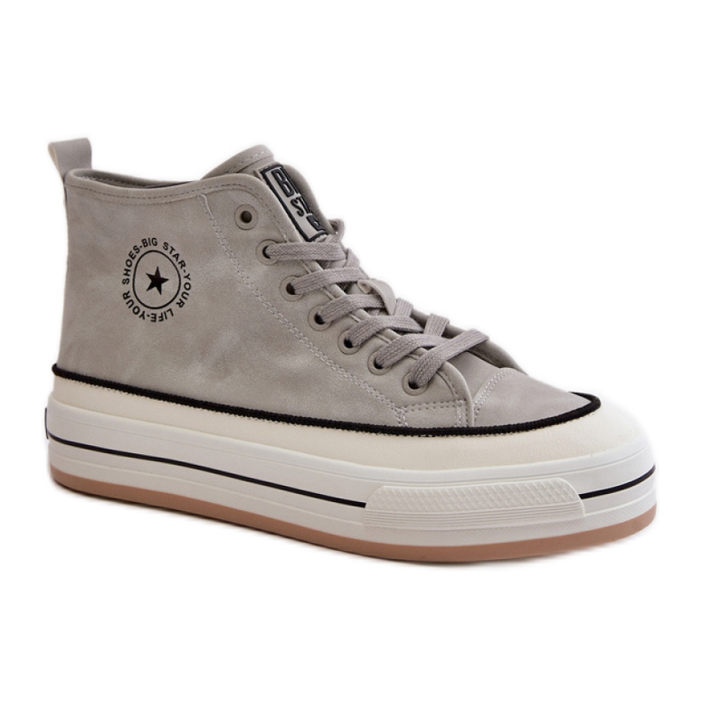 Izolirane ženske tenisice na Big Star platformi siva