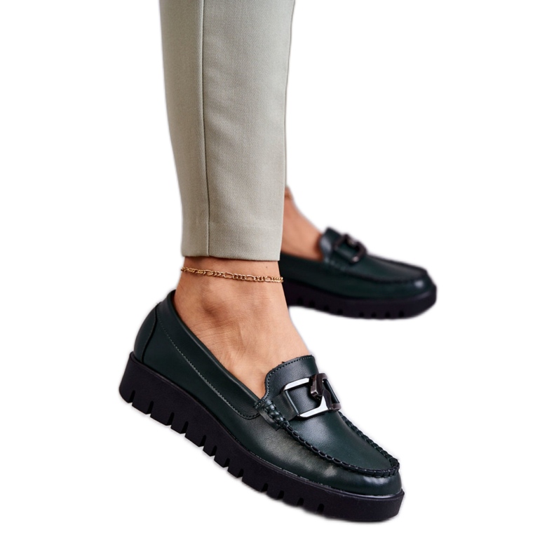 Ženske cipele na Green platformu zelena