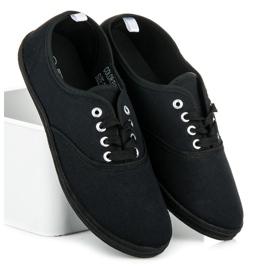 New Age tenisice na vezanje crna