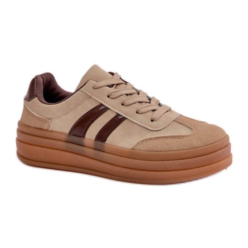 Smeđe sportske cipele s platformom smeđa