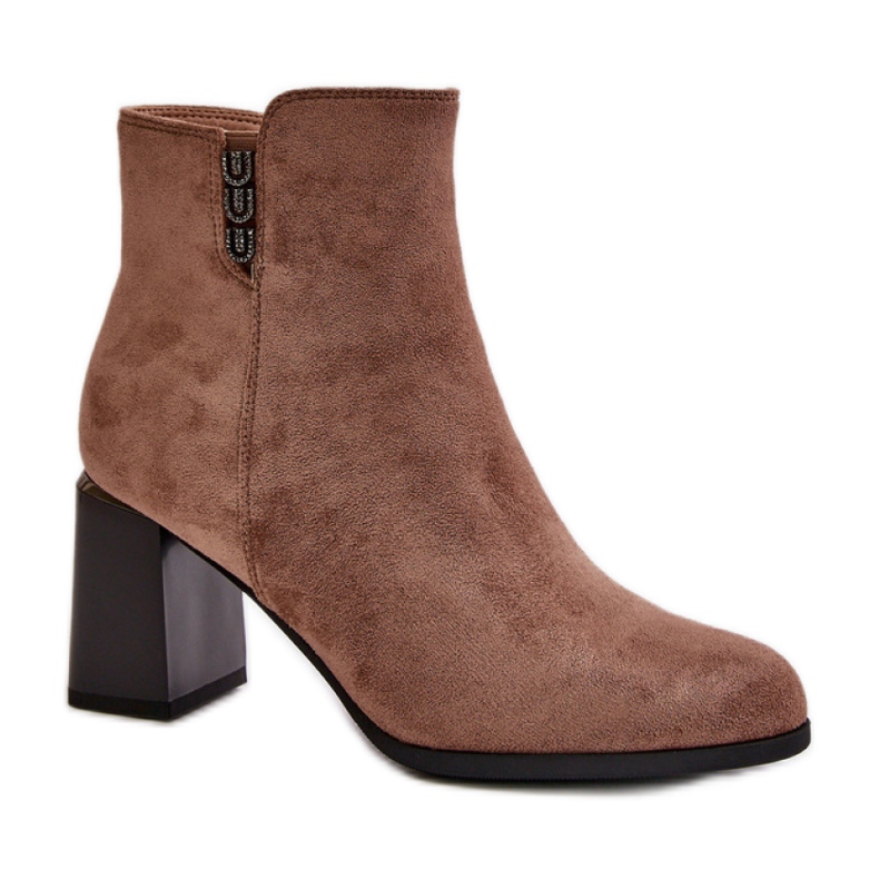 Smeđe ženske gležnjače bež