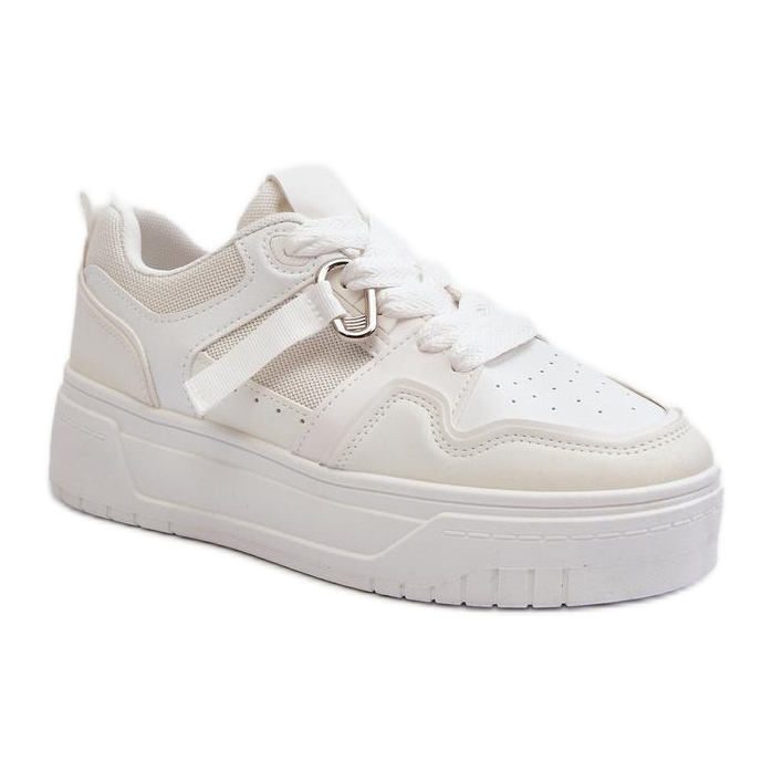 Bijele sportske cipele s platformom bijela