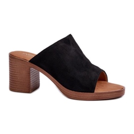 Elegantne crne japanke na visoku petu crna