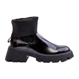 Step in style Chelsea čizme Model Pavo DES925M Black Lakier - Zakoračite sa stilom crna