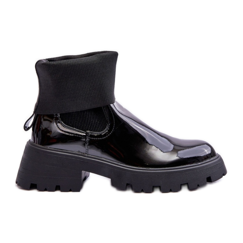 Step in style Chelsea čizme Model Pavo DES925M Black Lakier - Zakoračite sa stilom crno