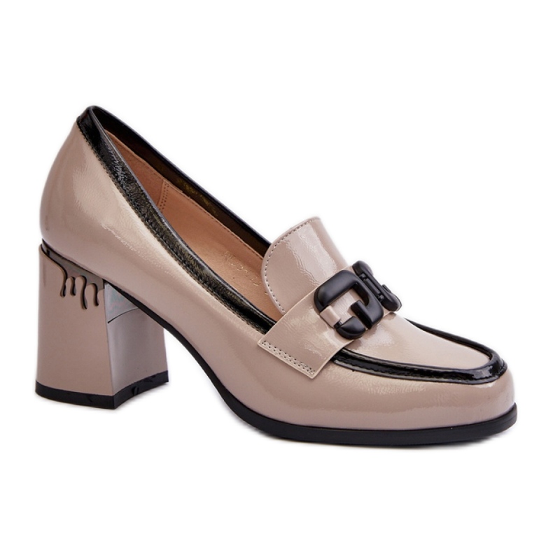 Bež lakirane ženske cipele