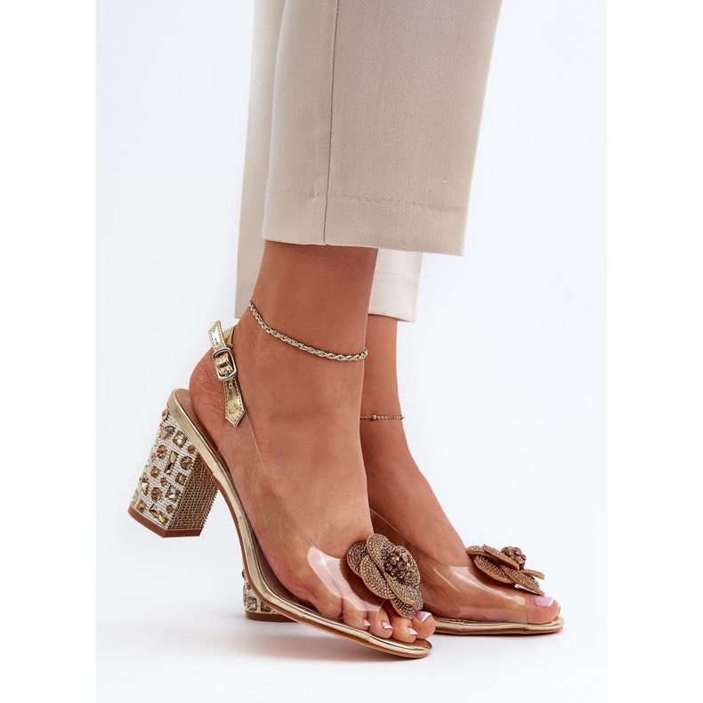 Step in style Sandale Model S.Barski MR38-356 Zlatne - Zakoračite sa stilom žuta boja