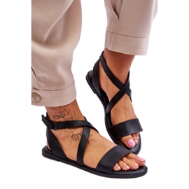 Big Star crne ženske sandale s remenčićima crna