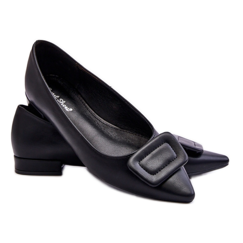 Klasične balerinke s ukrasom crno