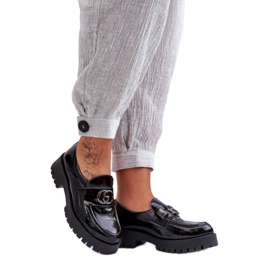 Ženske crne lakirane cipele crna