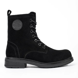 Crne ženske torbe od prirodne nubuk kože marke Sergio Leone crna