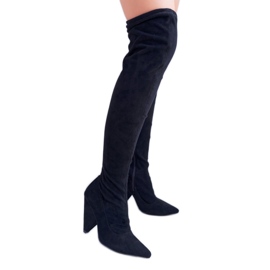 Step in style Čizme Model Lu Boo XW37356 Black Suede - Zakoračite sa stilom crna