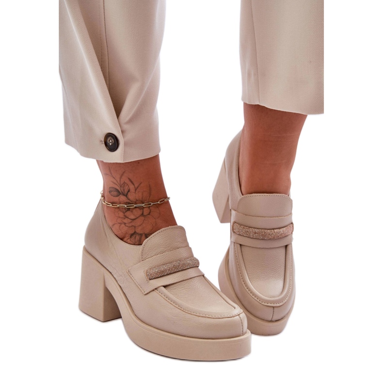 Step in style Cipele Model Gelanor 20157 Beige Leather - Zakoračite sa stilom bež