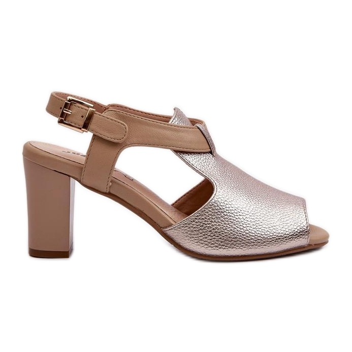 Step in style Sandale Model Queenmarie ASA228-3 Zlatne - Zakoračite sa stilom žuta boja