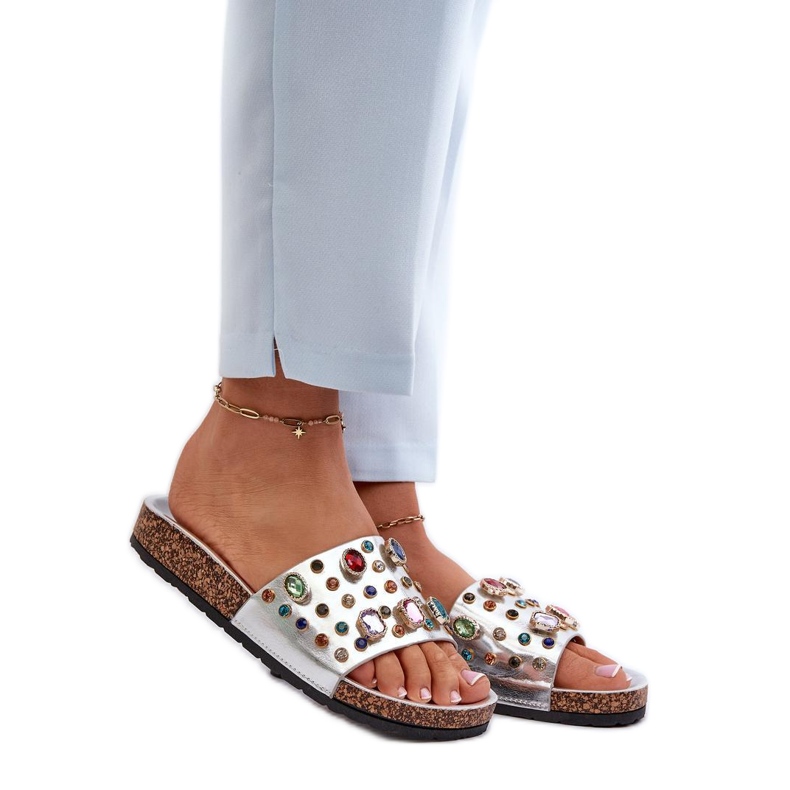 Step in style Japanke za sandale Model S.Barski MY122 Srebrna - Zakoračite sa stilom siva