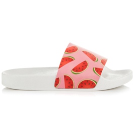 Vices Papuče od lubenice bijela crvena ružičasta