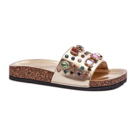 Step in style Japanke za sandale Model S.Barski MY122 Zlatne - Zakoračite sa stilom žuta boja