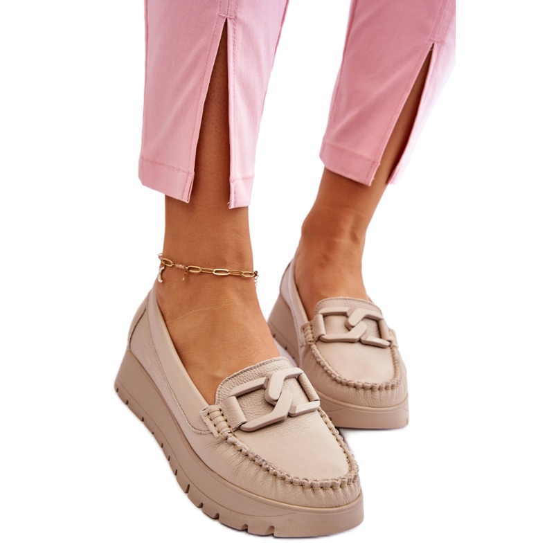 Step in style Mokasine Model Desmond 10141 Bež - Zakoračite sa stilom