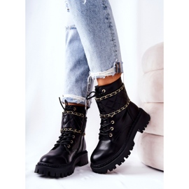 Step in style Radničke čizme Model Caleanor H21-71 Blk Black - Zakoračite sa stilom crna