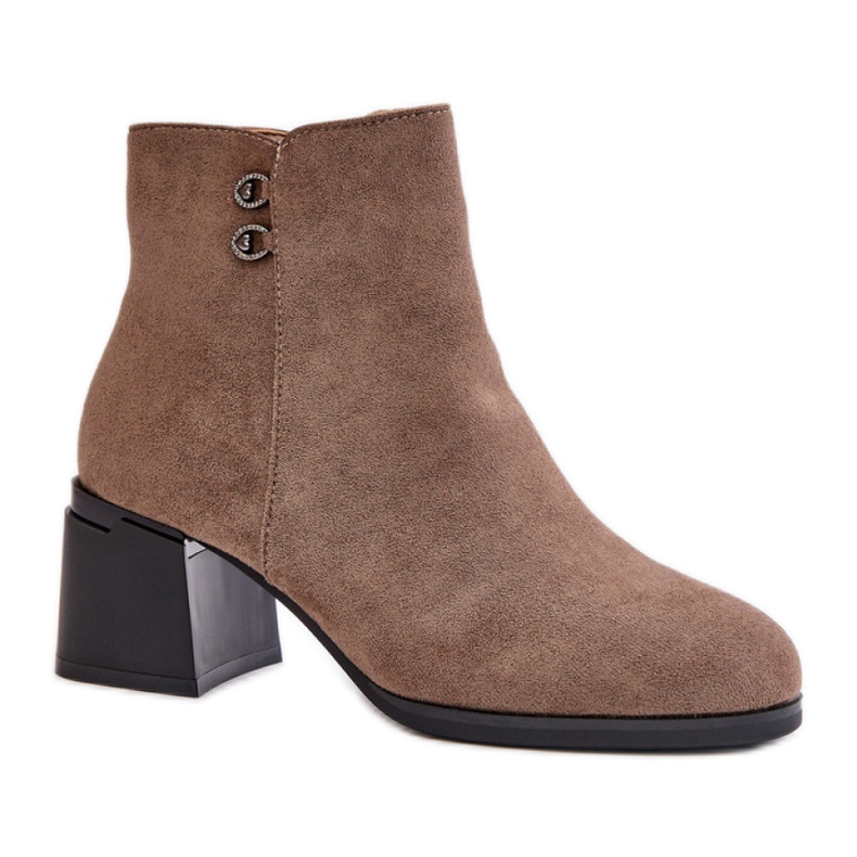 Step in style Čizme Model Tinamar ZY202-1 Dark Beige - Zakoračite sa stilom bež